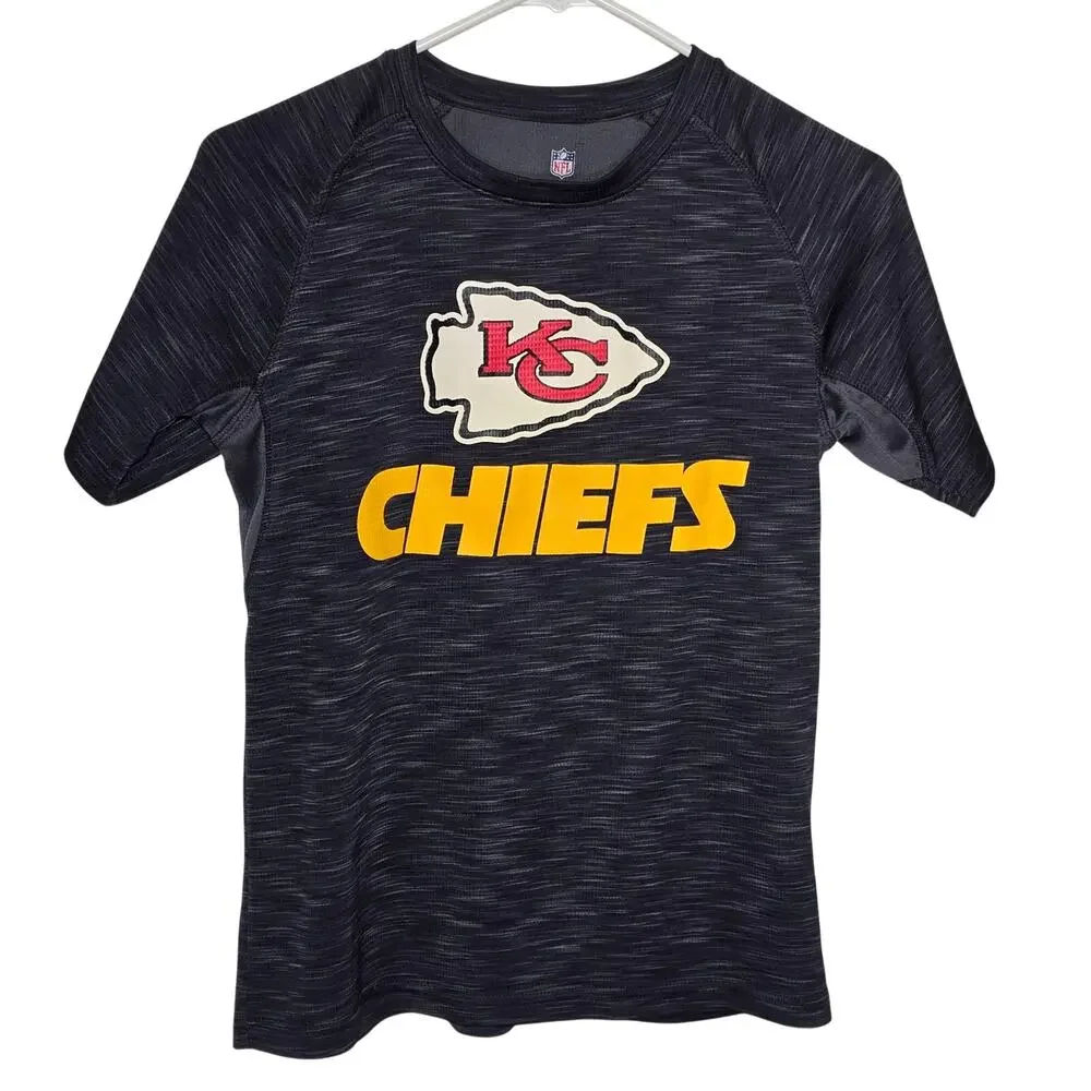 Youth KC Chiefs Shirt , Black, Football, NFL, Youth Large 14-16 LN Condition